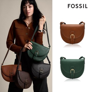 【FOSSIL 官方旗艦館】Everleigh 真皮斜背馬鞍包 (多色可選)