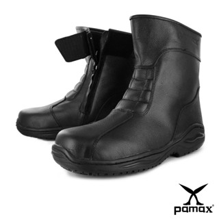 PAMAX 帕瑪斯-PA01001FEH皮革製頂級超彈力氣墊防滑安全鞋 中高筒 內側拉鍊 /-6-12
