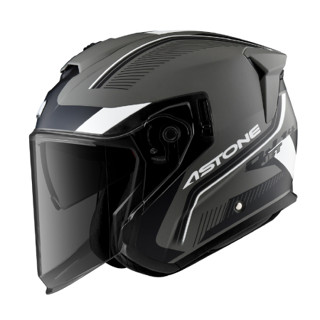 【PUPU SHOP】ASTONE DJ14 BQ1 平灰/黑 半罩式 安全帽 雙鏡片 內建墨片
