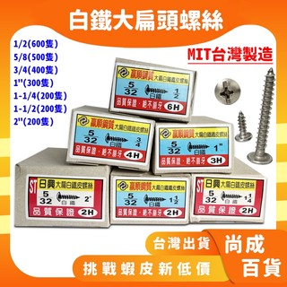 🚀蝦店隔日到貨🔥不鏽鋼螺絲 大扁頭鐵板牙螺絲 木工螺絲 十字 尖尾螺絲 白鐵 自攻螺絲 鐵板牙螺絲 不鏽鋼