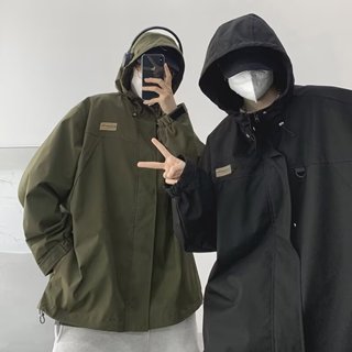 M-8XL 男生大尺碼衝鋒連帽外套 男生韓版外套 男生帽t外套 男生寬鬆夾克 學生外套 男生防風外套 風衣 戶外衝鋒衣