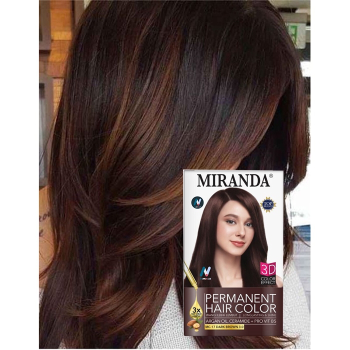 Semir Rambut Miranda MC-17 Dark Brown Coklat Tua