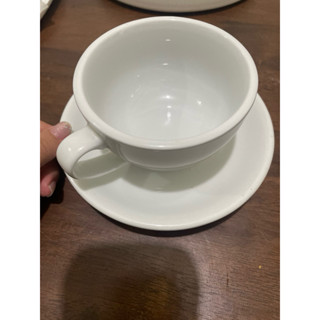 愛陶樂 300 ml 純白 咖啡杯 盤 拿鐵杯 一組250
