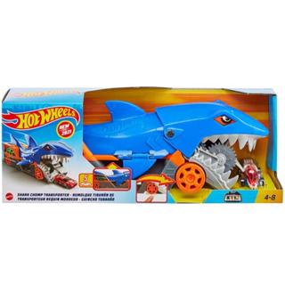 智酷玩具屋 正版 Mattel 全新 Hot Wheels 風火輪暴食鯊魚收納卡車(內附一臺車) 風火輪小汽車