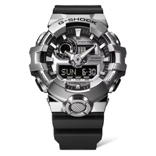 CASIO 卡西歐(GM-700-1A) G-SHOCK 金屬時尚錶殼 大錶徑雙顯錶-銀色