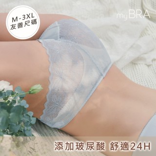 【myBRA】QQ美波-輕甜款 M-3XL 性感透膚蕾絲三角褲 藍/膚/綠/黑/白/粉 女蕾絲內褲 舒適大尺碼 熱銷推薦