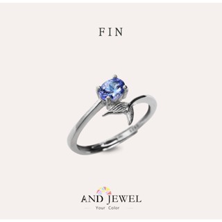 [安珠] 丹泉石 藍色 紫色 橢圓 4*5mm 戒指 蛻變系列 Fin 寶石銀飾 AND JEWEL