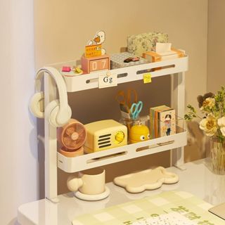 👍新品 免運 書桌架 增高架 桌上收納架 辦公桌收納 桌面置物架 書架 懸浮桌面置物架電腦辦公桌夾式加高支架檯面增加空間