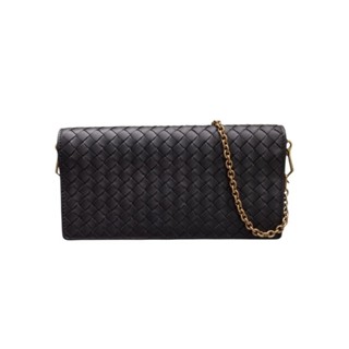 Bottega Veneta 510564 WOC 黑色皮夾鍊帶包 - 經典編織與優雅功能的完美融合【促銷品】