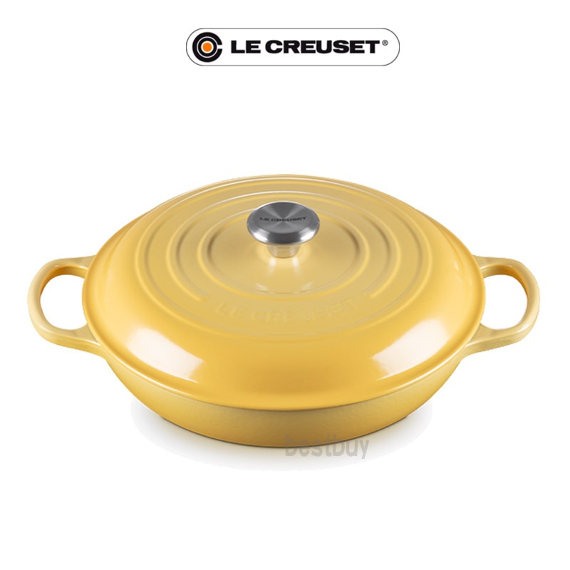 Le Creuset Camomille 甘菊黃 淺圓鍋 淺鍋 淺底鍋 壽喜燒鍋 淺圓鑄鐵鍋 鑄鐵鍋 30cm 新款