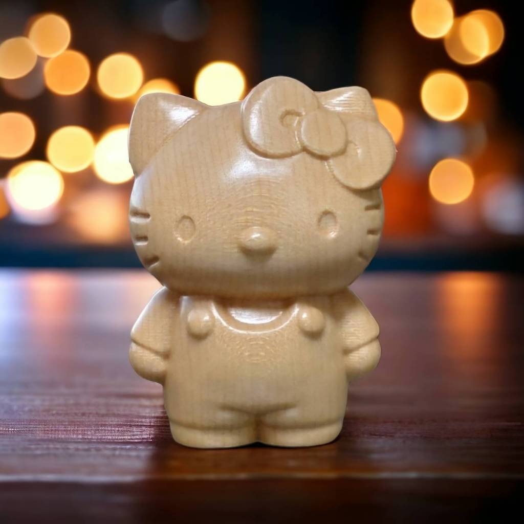 hello Kitty 實木雕刻 kitty公仔 凱蒂貓公仔 kitty模型 凱蒂貓模型 kitty景品 凱蒂貓景品