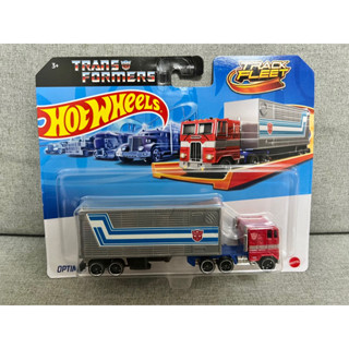 現貨 變形金剛 柯博文Optimus Prime 貨櫃車卡車小汽車 風火輪 Hot Wheels Track Fleet