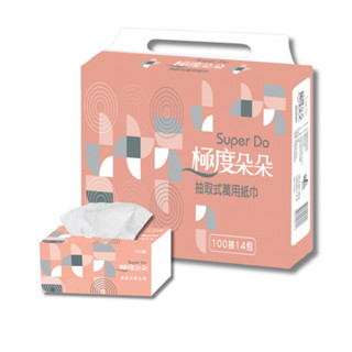 Super Do極度朵朵 抽取式萬用紙巾100抽14包6串/箱