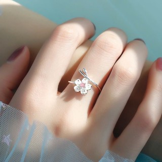 韓系 綻放花朵 戒指 開口可調整 臺灣當天出貨 尾戒飾品 戒指女 金戒指 情侶戒指 閨蜜戒指 手飾 食指戒 F703