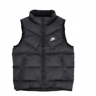 NIKE 背心 保暖 男 輕量 立領 無袖 羽絨背心 鋪棉背心 穿搭 休閒 黑 FB8184010