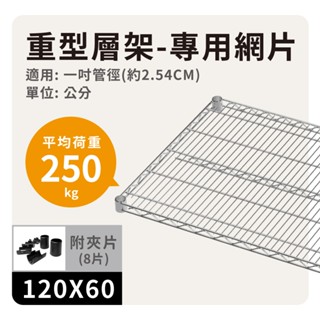 【配件】120X60 層架專用網片｜荷重單層250KG 耐重型 中補強 銀色網片 波浪架 置物架 層架 鍍鉻架 鐵力士架