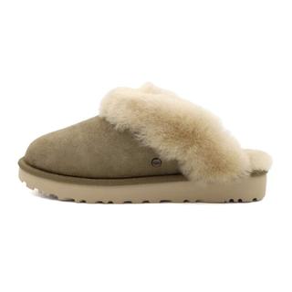 UGG Classic Slipper 棕色 麂皮 厚底 穆勒鞋 女款 J2733【新竹皇家UG1130876ALP】