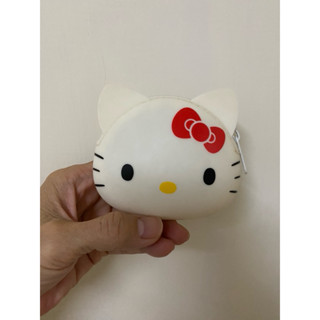 Hello Kitty 三麗鷗凱蒂貓造型矽膠拉鍊零錢包/耳機收納包 【二手】