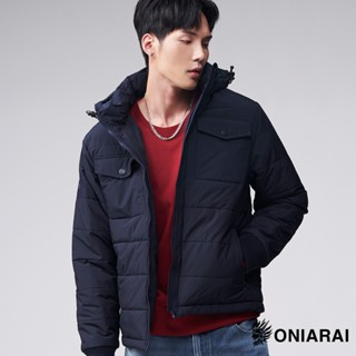 BLUE WAY 鬼洗 ONIARAI - 男款 貼袋細格紋鋪棉外套