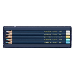 瑞士 CARAN d'ACHE 卡達《2024 XMAS 限定 Cosmic Blue 宇宙星河》色鉛筆組｜明進文房具