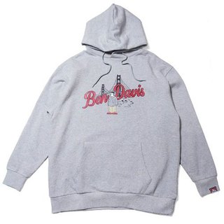 BEN DAVIS BDZ4-3000-33 PRINT SWEAT HOODIE 帽T (麻灰色) 化學原宿