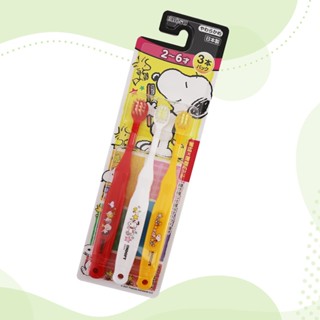【一品川流】日本製EBISU兒童牙刷-史努比-2~6歲-3支入x1組