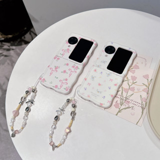 滿屏紫色蝴蝶結 扭扭邊 oppo find N3 N2 flip n3flip 小清新 花朵手鏈 手機殼 卡通 保護套