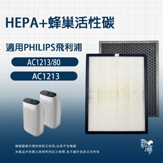 適用PHILIPS飛利浦 AC1213 AC1213/80 舒眠抗敏空氣清淨機 FY1410 HEPA+活性碳濾網 濾芯