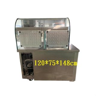 桃園國際二手貨中心---8~9成新~訂製款 4尺沙拉吧冰箱 工作臺冰箱+保溫燈