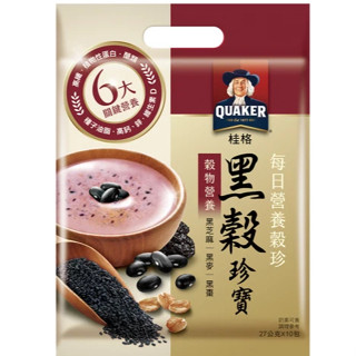 (當日出貨) QUAKER桂格 營養榖珍麥片 黑穀珍寶 (27gx10包/袋)