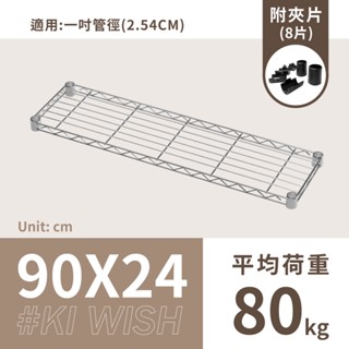 鐵架配件｜層架專用重型網片 90X24-耐重80kg》層版 鐵架 網片 收納 波浪架 置物架 層架 鐵力士架（附夾片）