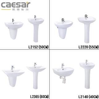 【CERAX 白鵝洗樂適】凱撒衛浴 瓷盆+長/短瓷腳組/原廠現貨 L2152 L2220 L2365 /洗手檯/面盆
