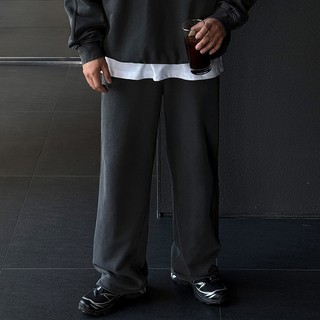 正韓SUPIMA復古水洗棉剪裁抽繩休閒寬褲 3色 YUPPIE 預購商品 1111