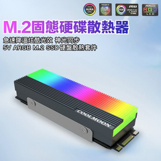 M.2固態硬碟散熱器 M2 SSD 硬碟散熱片 ARGB神光同步 馬甲 急速散熱 台灣現貨免運