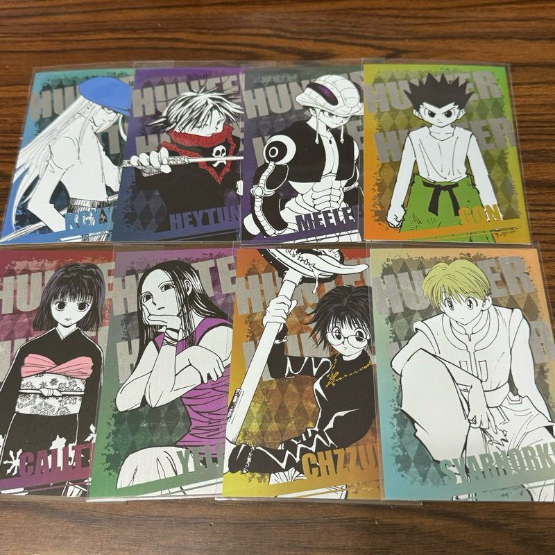 【日本】 獵人 金屬明信片 小傑 俠客 飛坦 庫洛洛 幻影旅團 小滴 瑪奇 柯特 伊耳謎 蟻王