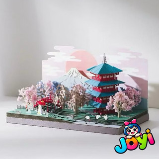 ⭐正版⭐現貨⭐紙模型 春櫻富士山 日本四季DIY材料包 9025150 紙風景 手作 擺飾 紙模型紙雕 裝飾 DIY
