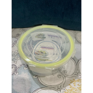 圓形密扣式玻璃保鮮盒700ml～臺灣製造