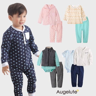 Augelute Baby童衣 居家套裝 包屁衣 短袖 上衣 長袖 長褲 套裝 男寶寶 女寶寶 3件套 60147