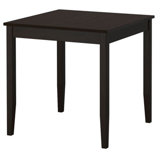 絕版品/北歐LOFT風格IKEA宜家LERHAMN實木餐桌工作桌/實心松木/74x74/黑棕色/二手八成新/特$1880