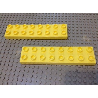 【點點小豆】lego 樂高積木 DUPLO 得寶 2x8 磚片 淺黃色 磚片 二 個 一組 如圖！