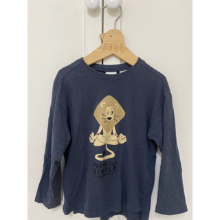 Zara Baby 棉質長袖上衣 寶寶獅子長袖T恤 嬰幼兒秋冬休閒上衣(104cm)