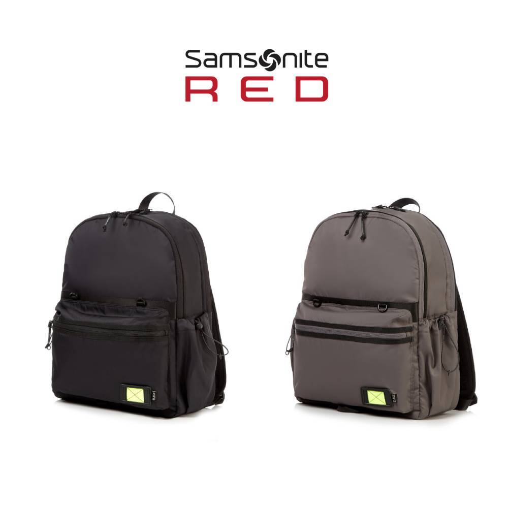 SAMSONITE RED 新秀麗 輕量後背包 尼龍包包 15.6＂筆電 雙側邊收納袋-QR6-ASTI 授權經銷商