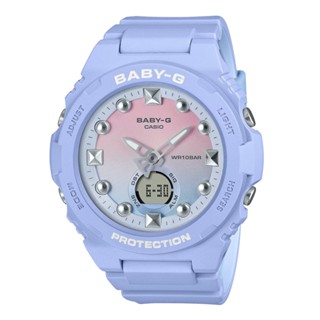 CASIO 卡西歐(BGA-320-2A1) BABY-G 繽紛閃耀 冬日色彩雙顯錶-藍色