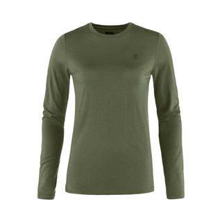 【Fjallraven 北極狐】Abisko Wool 長袖羊毛排汗衣 84102 女
