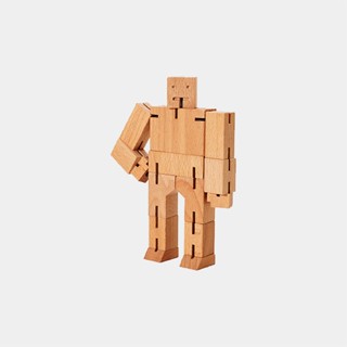 Areaware Cubebot酷比人變形機器人公仔/ 中型/ 樸實木 eslite誠品
