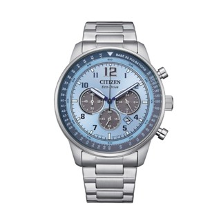 【CITIZEN 星辰】Chronograph系列 冰川藍三眼計時男錶 CA4500-83M 44mm現代鐘錶