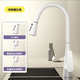 🌈🌈包運🌈🌈多功能廚房水龍頭 冷熱水龍頭 水槽龍頭不鏽鋼 伸縮 廚房龍頭 龍頭延伸304不鏽鋼可抽拉冷熱水龍頭