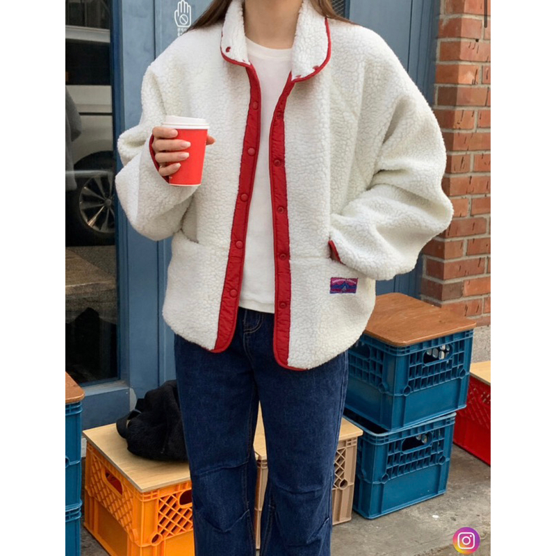 🇰🇷韓國代購🇰🇷 柔軟羊羔毛外套 雙面穿內刷毛外套 熊寶寶外套 女生保暖外套 兩面穿熊寶寶