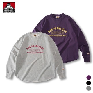 BEN DAVIS SWEAT CREW 環保材質 抗菌防臭 字型設計 黃標 內刷毛 大學T 3色