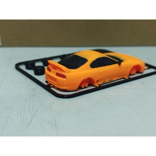1/64 toyota supra a80 塑膠拼裝模型 牛魔王 汽車套卡 2jz